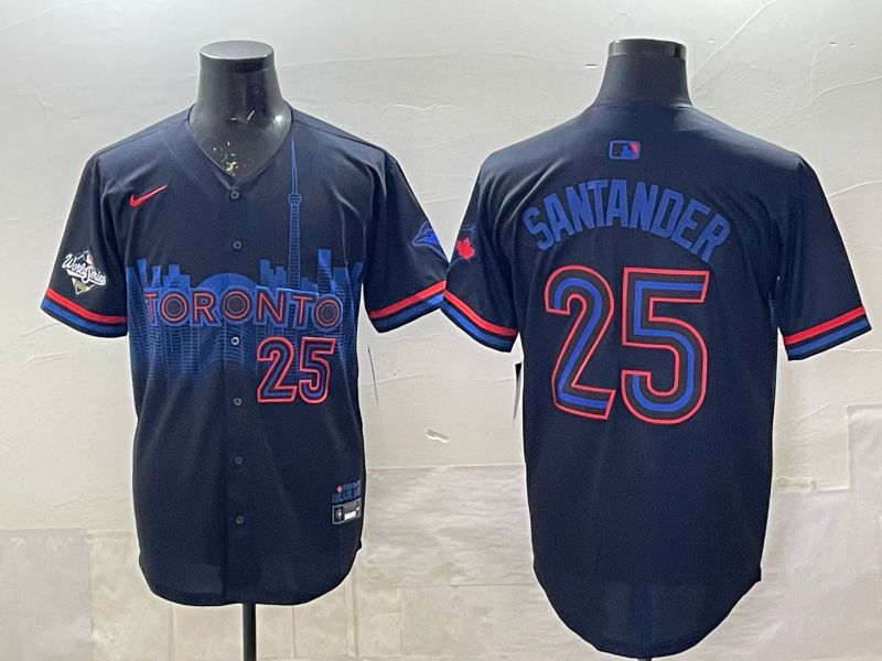 Men 2025 Nike Toronto Blue Jays #25 Santander black Game MLB Jersey 05->toronto blue jays->MLB Jersey